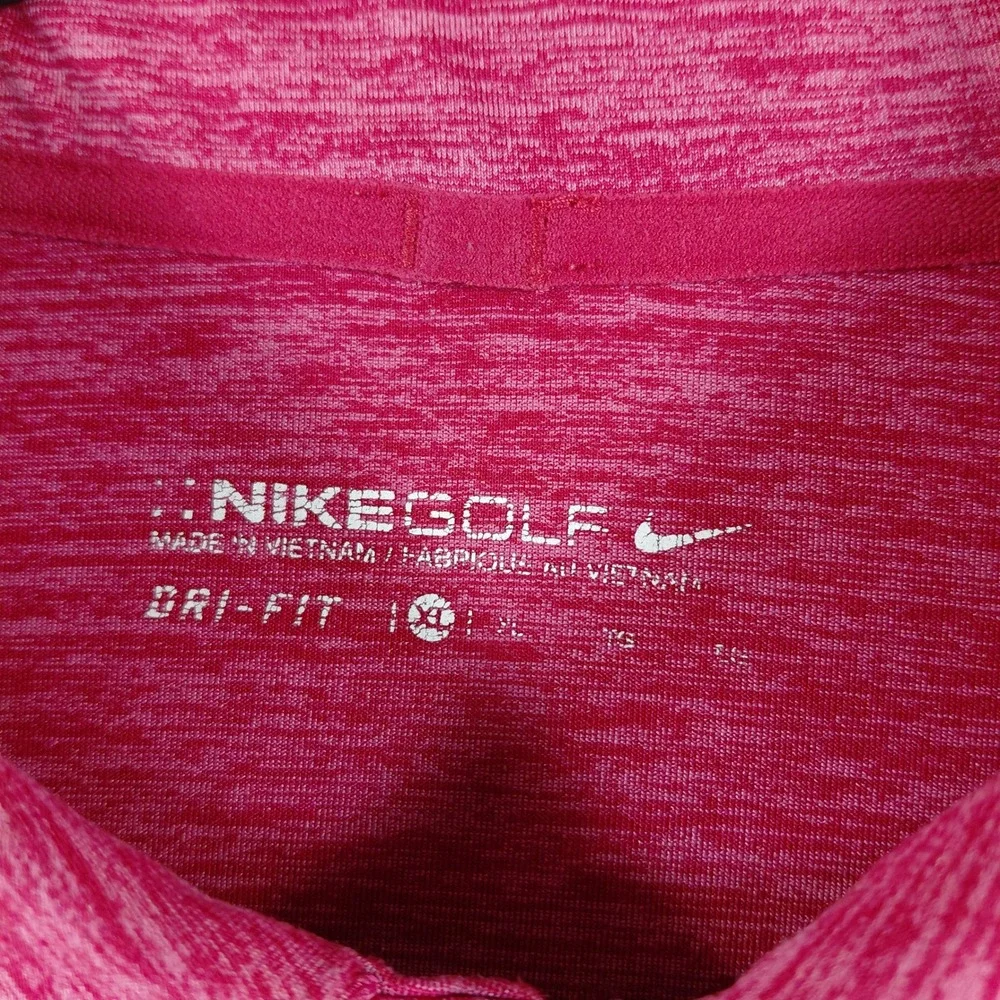 Nike Golf Dri-Fit Polo Shirt Mens XL Maroon Heathered Atlanta Athletic Club PGA